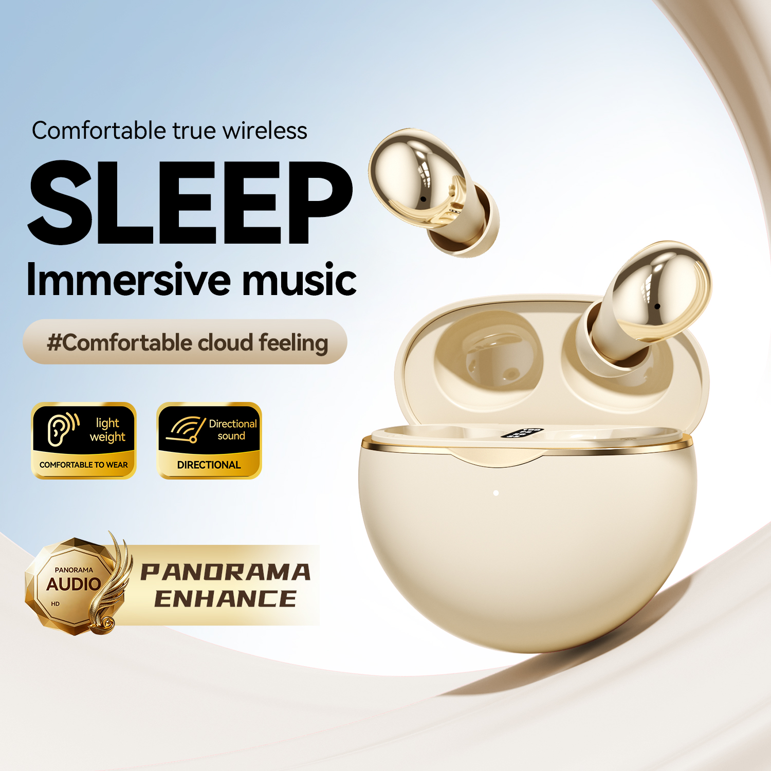 Petite Sleep TWS Wireless Earbuds with Bass Boost & Mic Model#M185