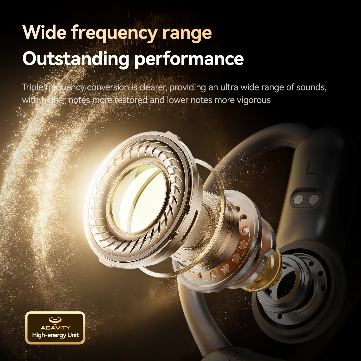 Auriculares inalámbricos Bluetooth de oído abierto con batería magnética Modelo n.° M143