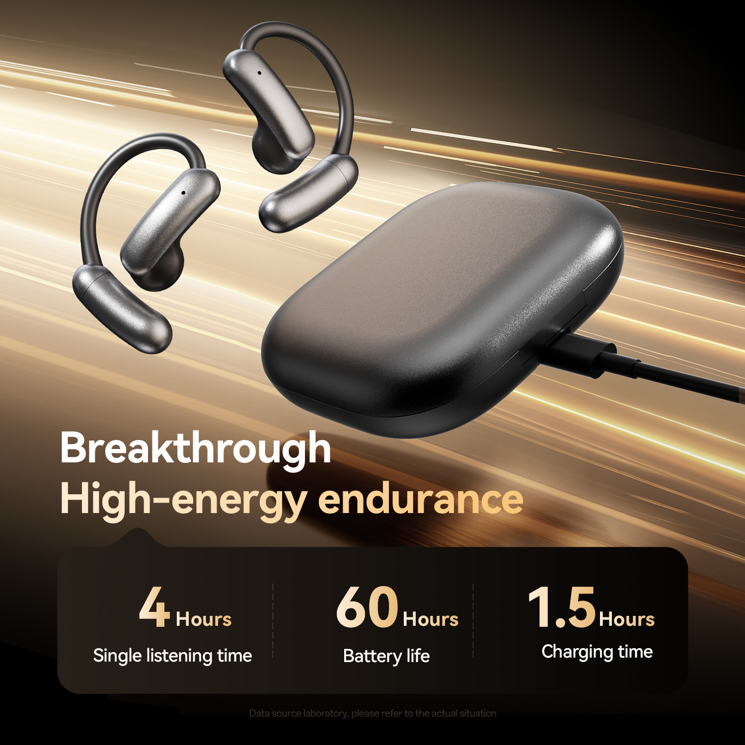 Auriculares inalámbricos Bluetooth de oído abierto con batería magnética Modelo n.° M143