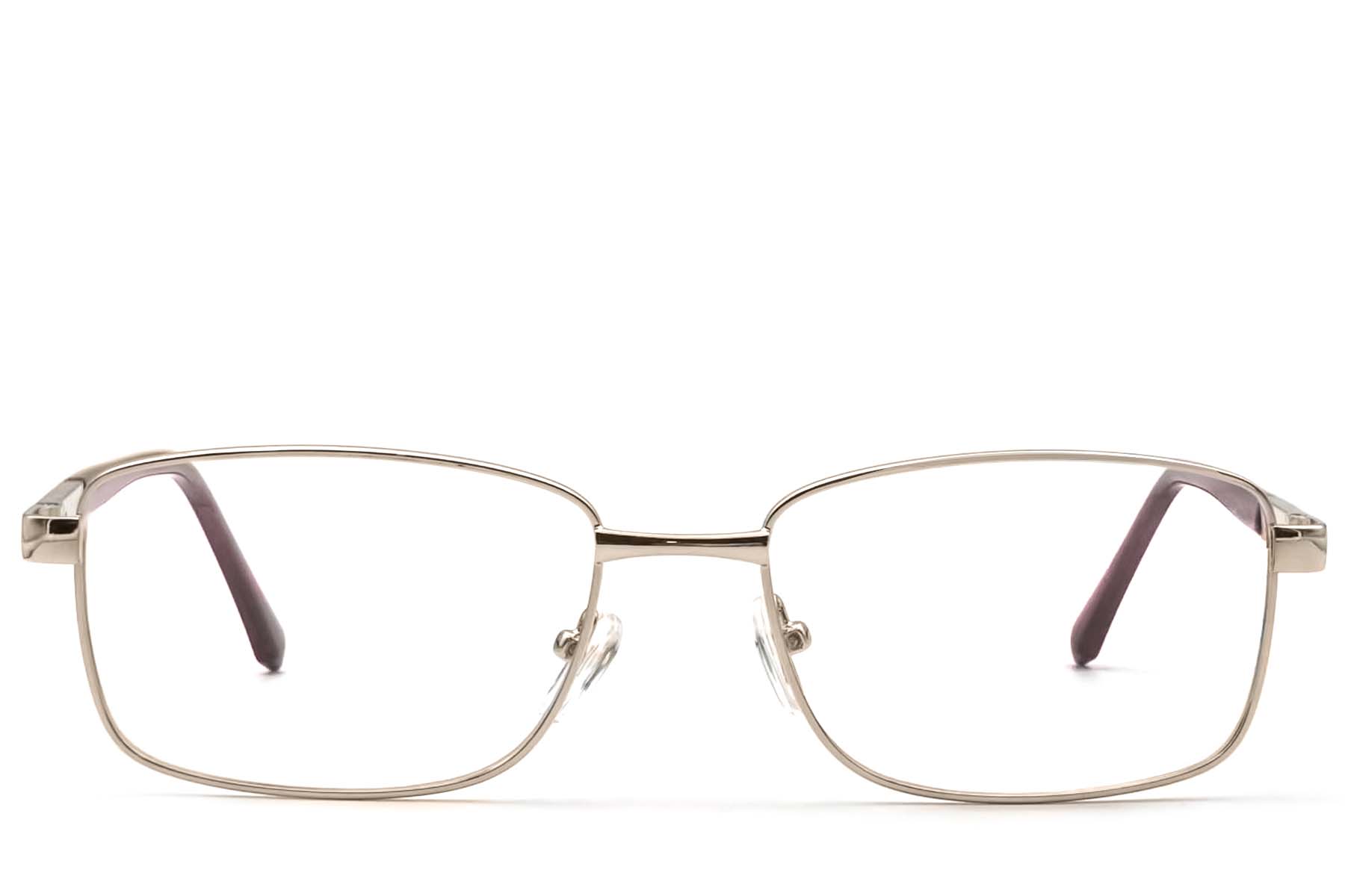 BS2012-1066_Golden_Rectangular_Metal_Glasses_front