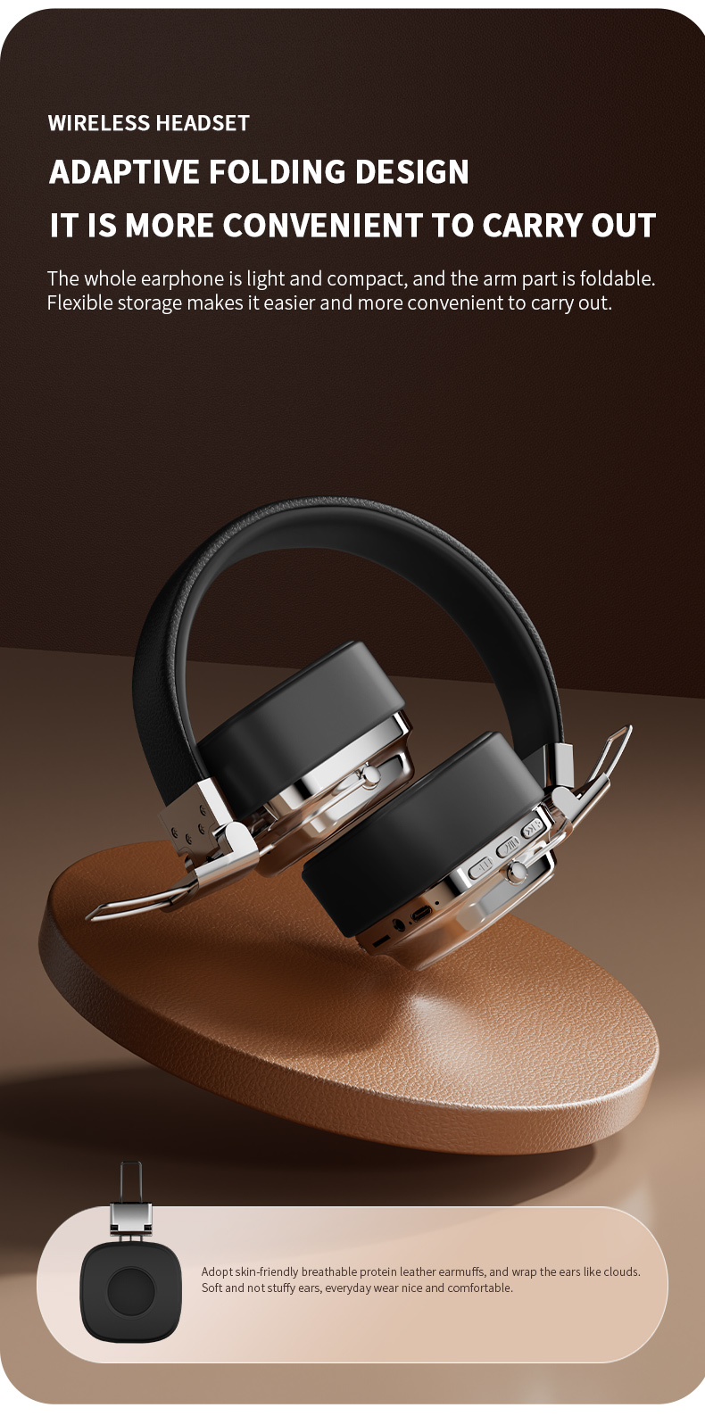 Retro Wireless Headphones with 40mm Drivers & BT 5.3