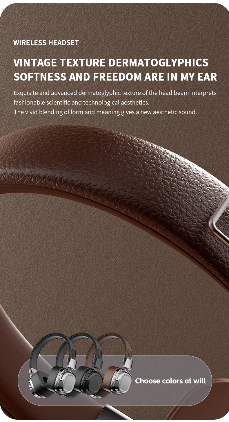 Retro Wireless Headphones with 40mm Drivers & BT 5.3