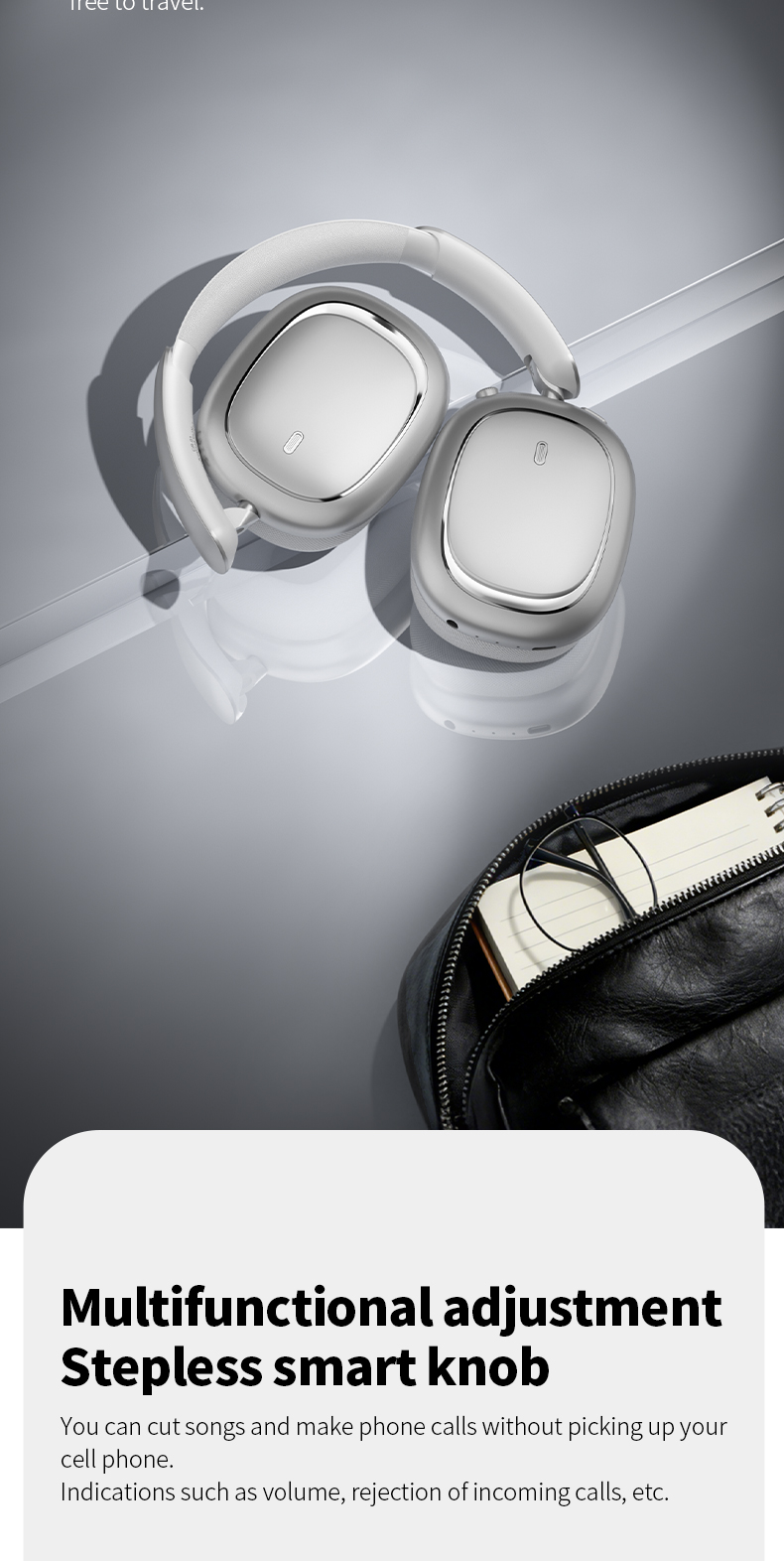 CR-01 Wireless Bluetooth Headphones HiFi Audio ANC 40mm Drivers