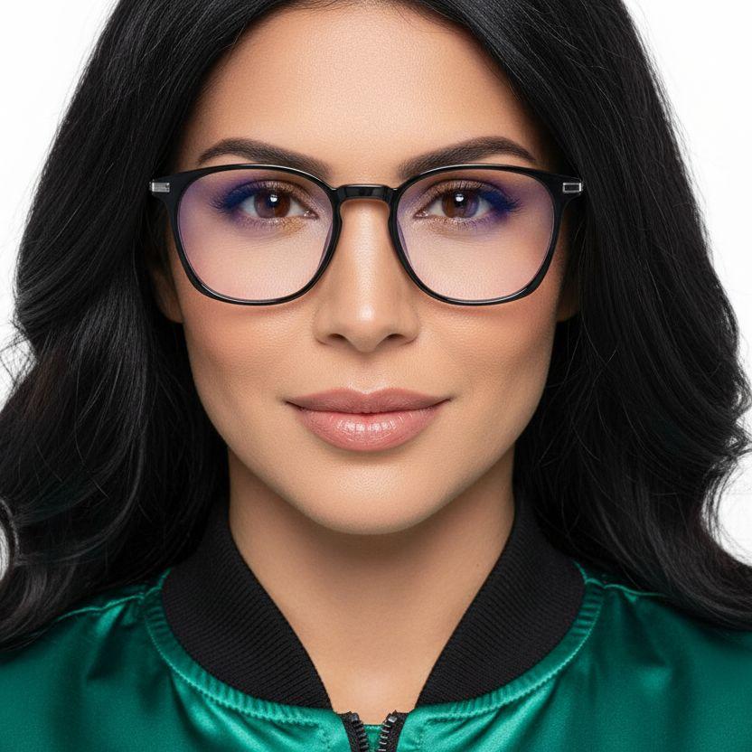 Rectangular Black TR90 Glasses #BS0406-0593