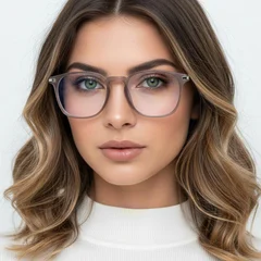 Rectangular Grey TR90 Glasses #BS0406-0596