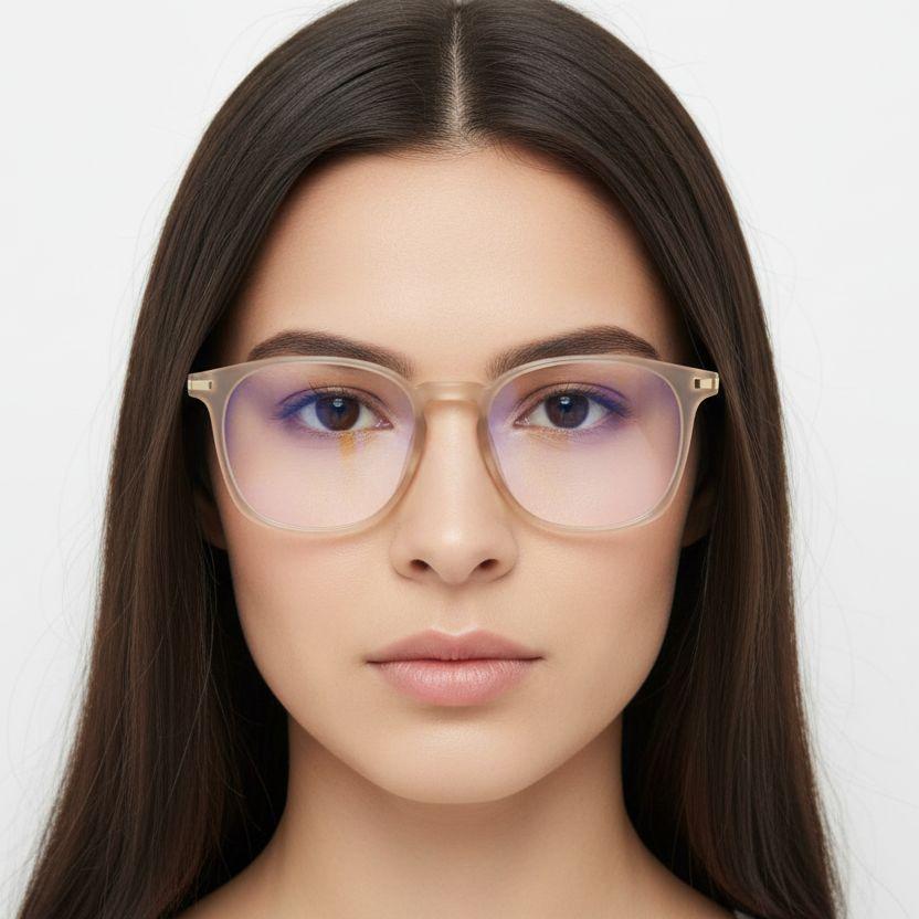 Rectangular Brown TR90 Glasses #BS0406-0597