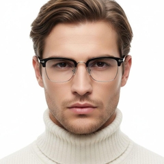 Semi-rimless Silver TR90 Glasses #BS0406-0600