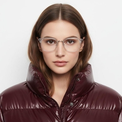 Semi-rimless Transparent TR90 Glasses #BS0406-0602