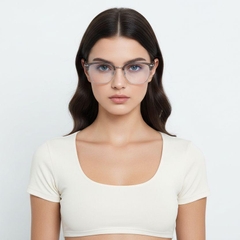Semi-rimless Grey TR90 Glasses #BS0406-0603