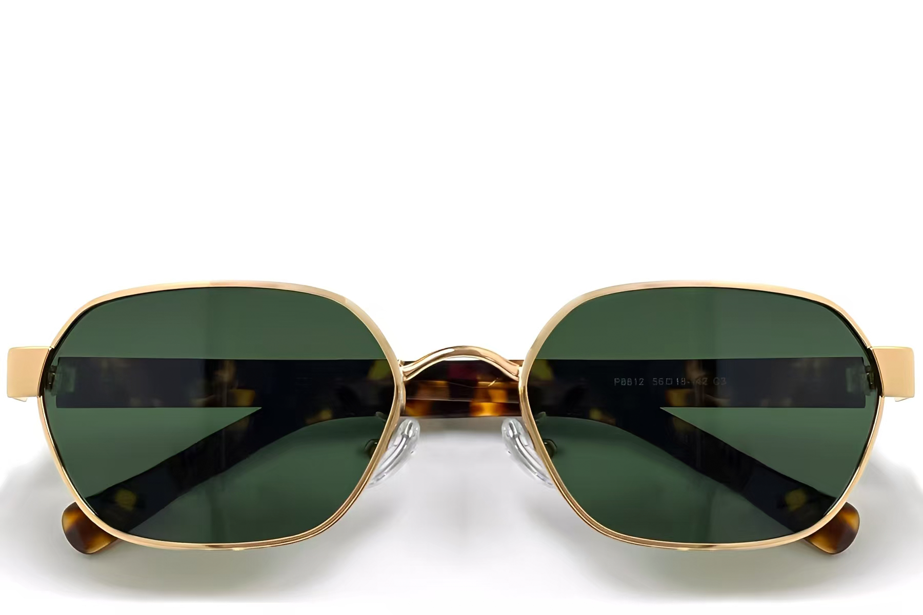 BS0824-0068_Golden_Geometric_Metal_Sunglasses_front