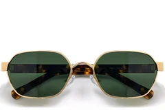 BS0824-0068_Golden_Geometric_Metal_Sunglasses_front