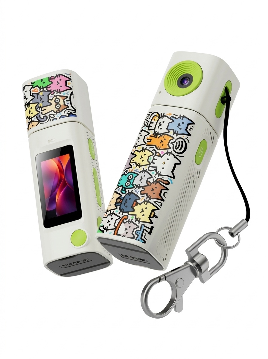 G10 2K Mini Action Camera with 230° Rotating Lens, TFT Screen, Fast Type-C Charging, Compact Portable