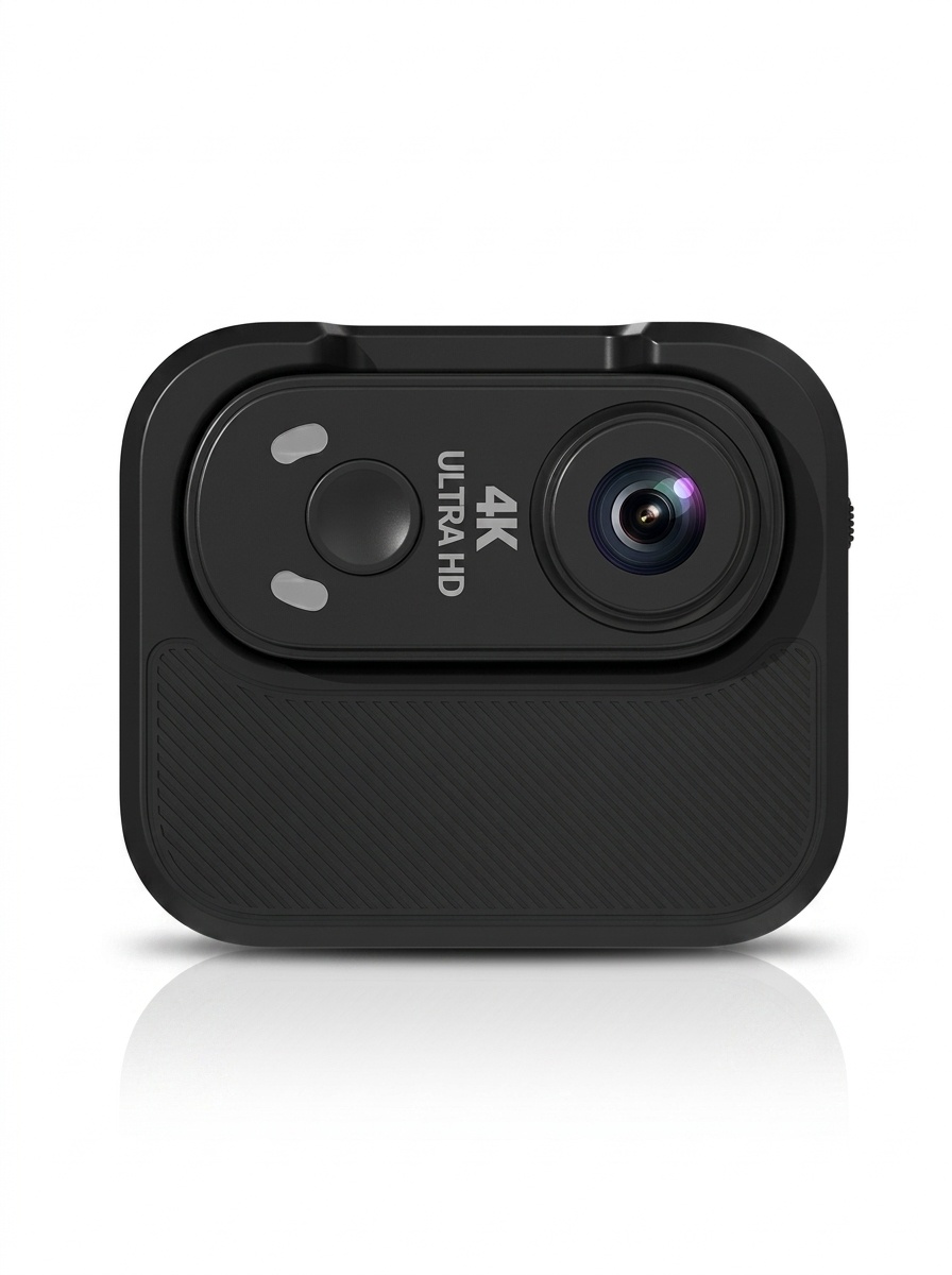 4K Ultra HD Mini Action Camera with Portable Charging Case, WiFi Connectivity, Anti-Shake Technology, Magnetic Mount