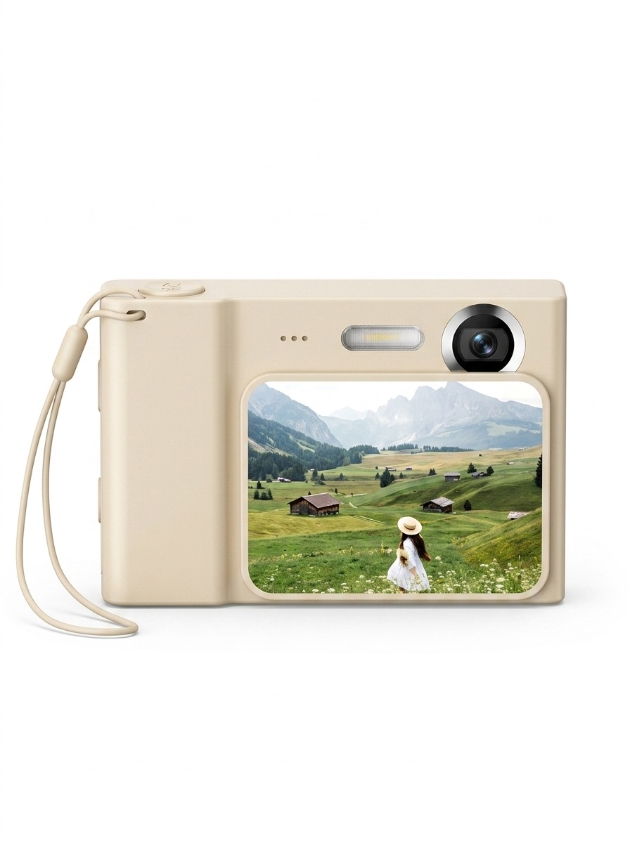 Cámara digital 4K de 48 MP para niños y vlogging, enfoque automático, zoom digital de 8x, batería de 650 mAh, juegos integrados.
