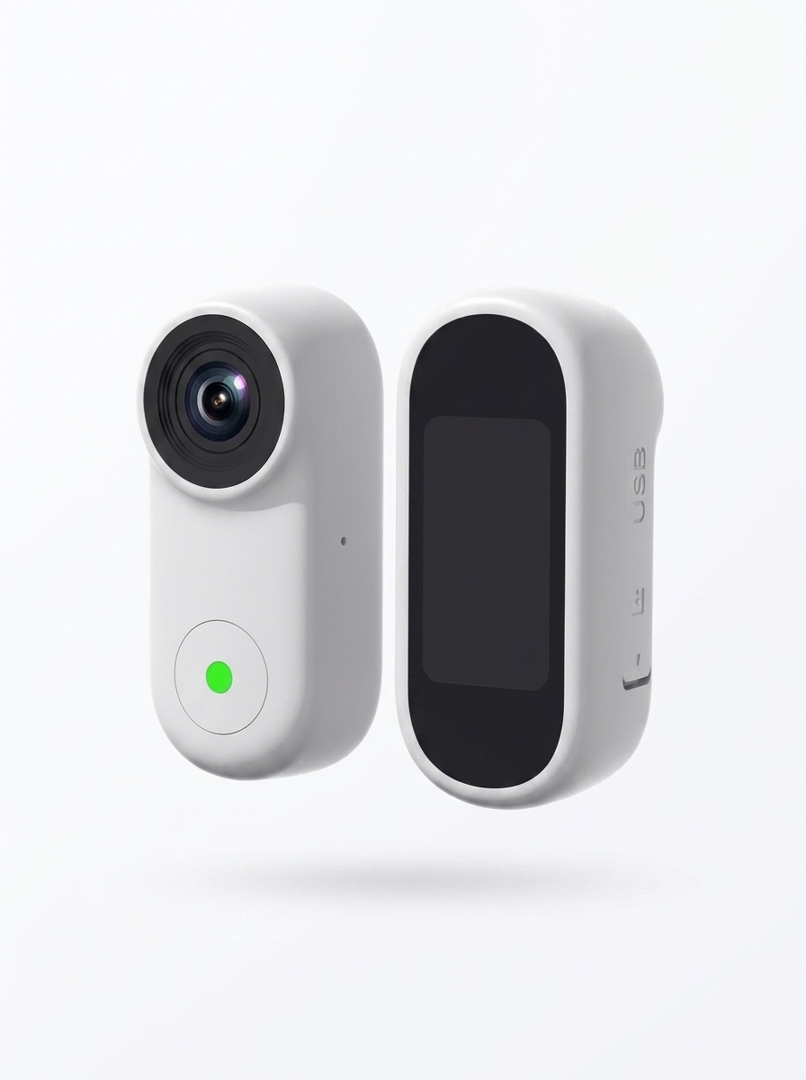 2.7K HD Anti-Shake Thumb Camera with WiFi Transmission, Magnetic Mount, 1.47-Inch Screen, 450mAh Battery