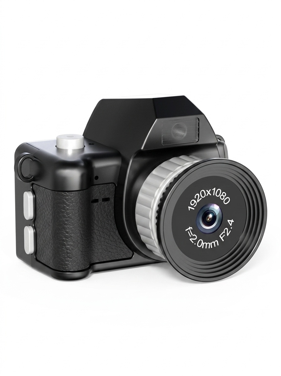 Mini 1080P Dual Lens Digital Camera Portable Vlogging Cam, 1.47-Inch IPS Screen, 250mAh Battery, Type-C Charging