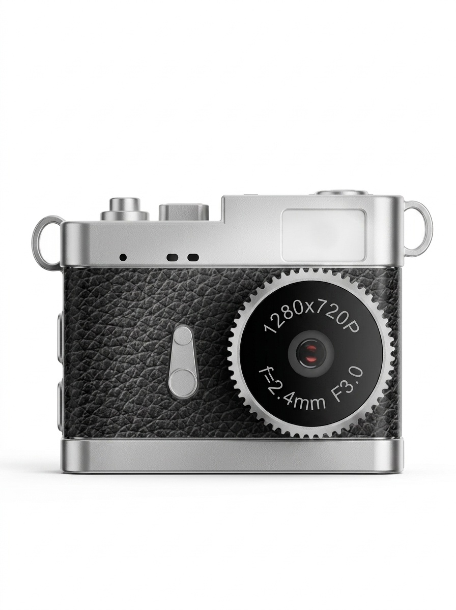 Retro Mini Digital Camera 4K HD Portable Vlogging Cam, 64MP Sensor, 16X Zoom, AF Autofocus, OTG Transmission