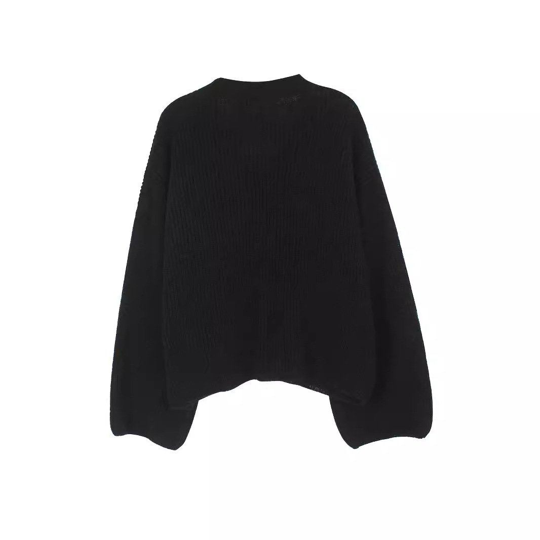 Knit Sweater Cardigan Pants Set Long Sleeve Autumn Spring