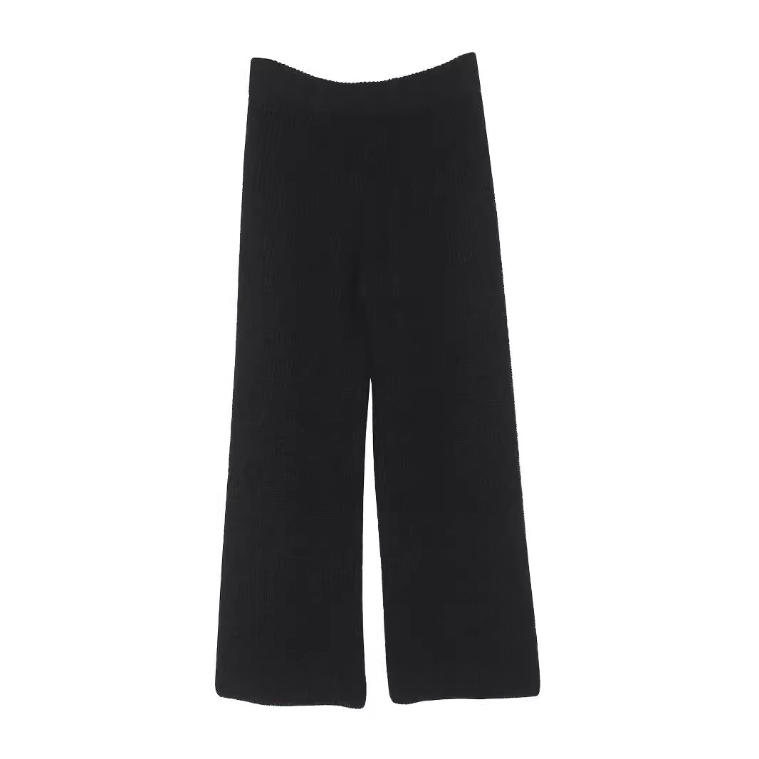 Knit Sweater Cardigan Pants Set Long Sleeve Autumn Spring