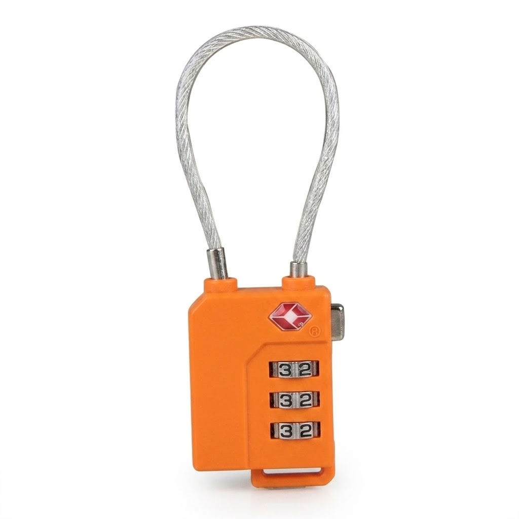 TSA Approved 3-Digit Combination Cable Locks for Luggage, Vibrant Color Travel Security Padlock, Flexible Steel Wire for Backpack, Suitcase, Locker