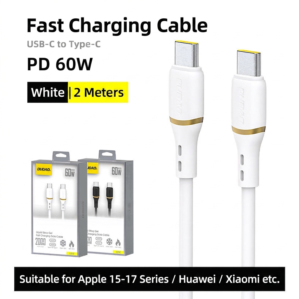 100W PD Fast Charge Braided USB-C to Lightning Data Cable, 480Mbps Transfer, 23cm, Black
