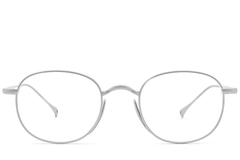 Lunettes ovales en titane argenté #BS1913-0182