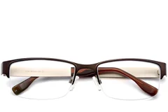 BS2012-0441_Brown_Semi-rimless_Metal_Glasses_front