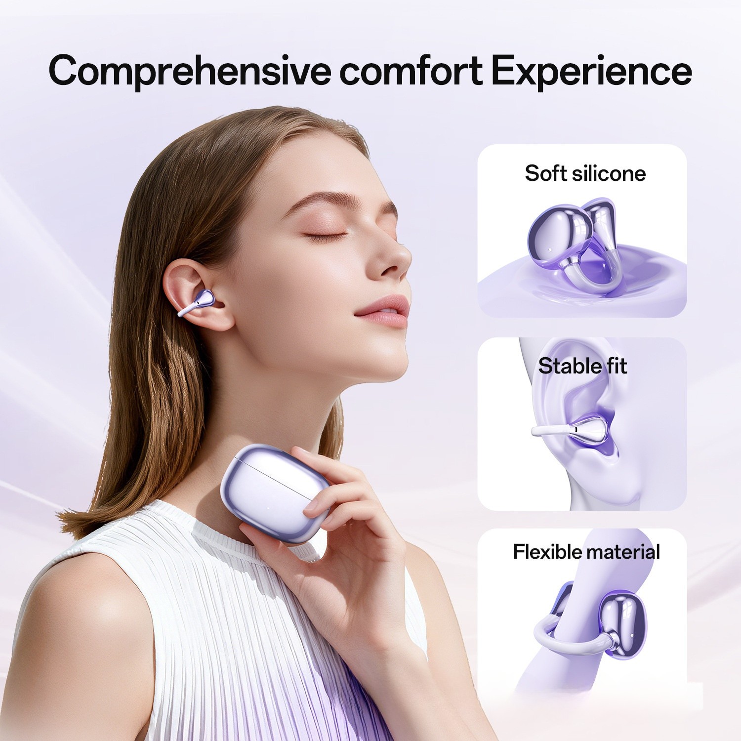 Wireless Open Ear Clip Headphones - Bluetooth 6.0 Model#M159