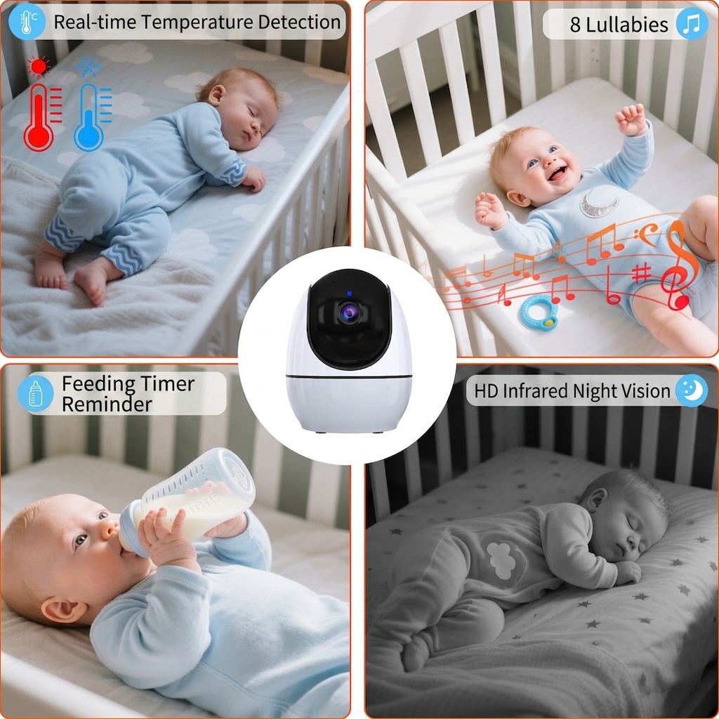 4.3'' WiFi Baby Monitor with APP Control - Motion Tracking #19250004