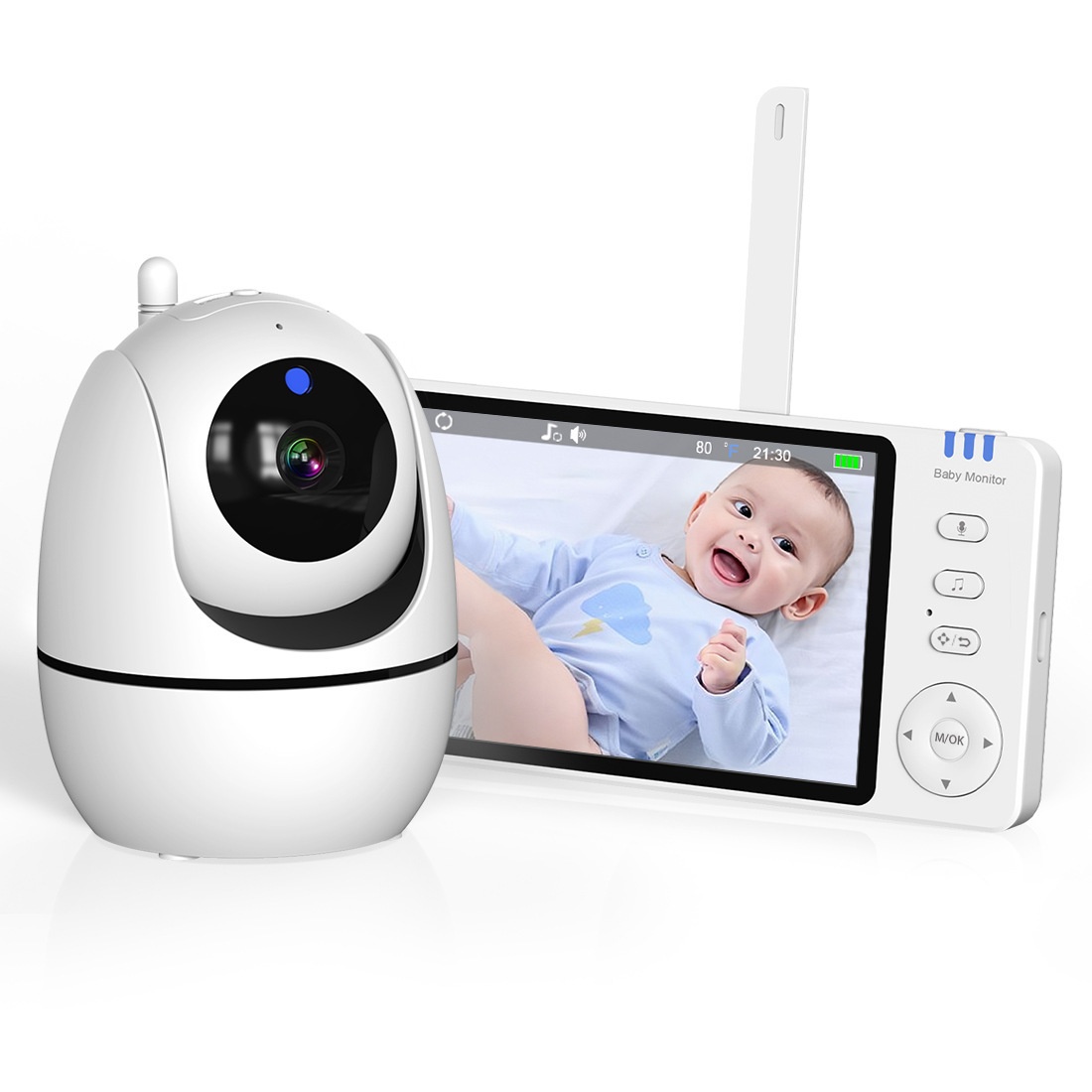5'' Baby Monitor 3500mAh Digital with Temperature Display #19250005