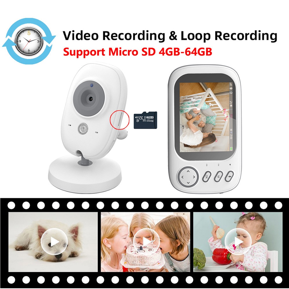 3.5'' Baby Monitor with 64GB Recording - Night Vision #19250007