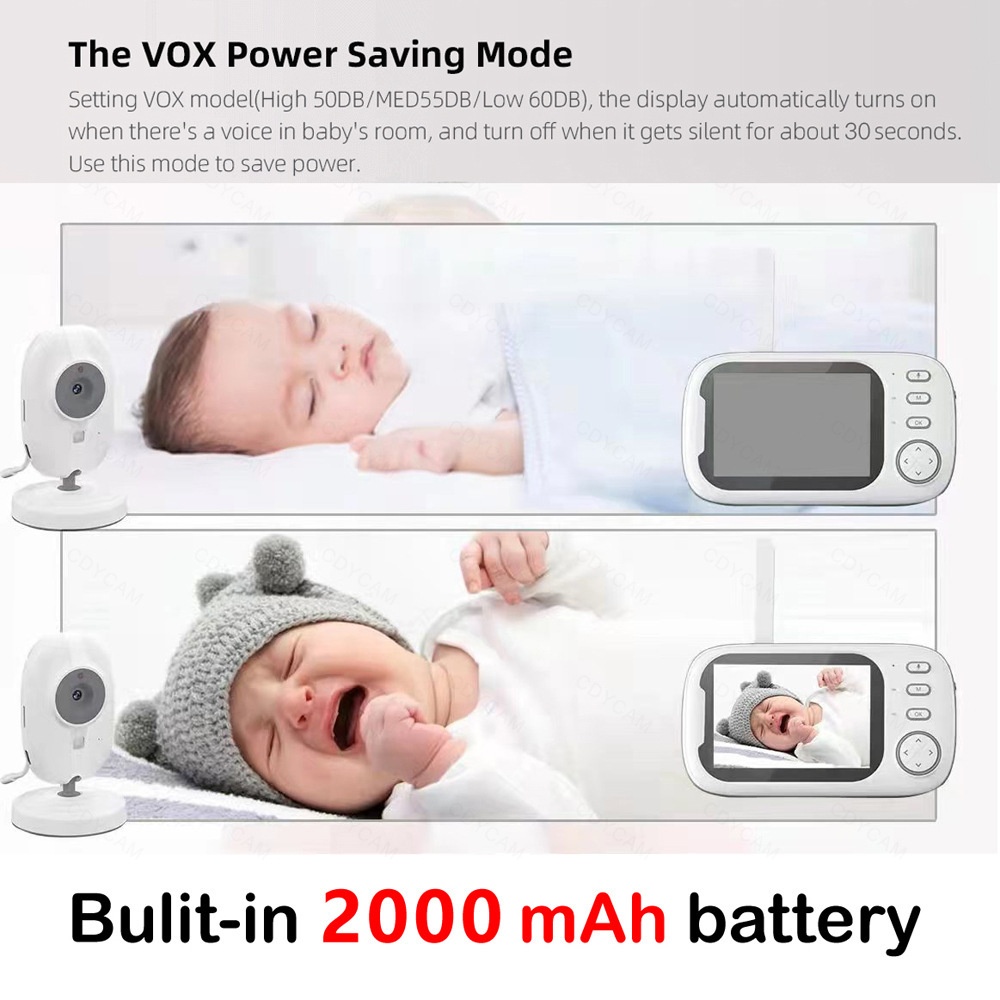 3.5'' Baby Monitor with 64GB Recording - Night Vision #19250007