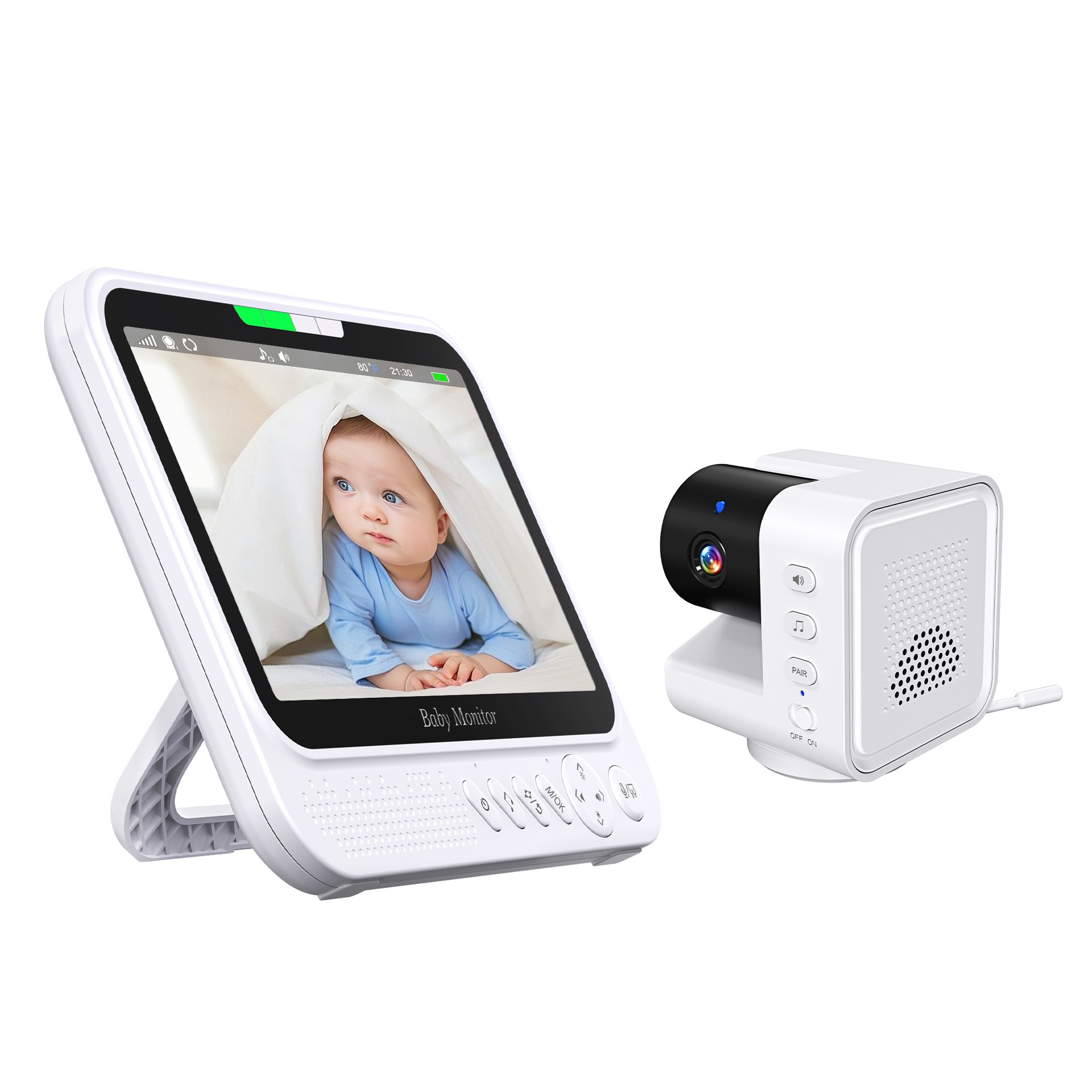 7'' Large Screen Baby Monitor with Pan/Tilt - 300M Range #19250003