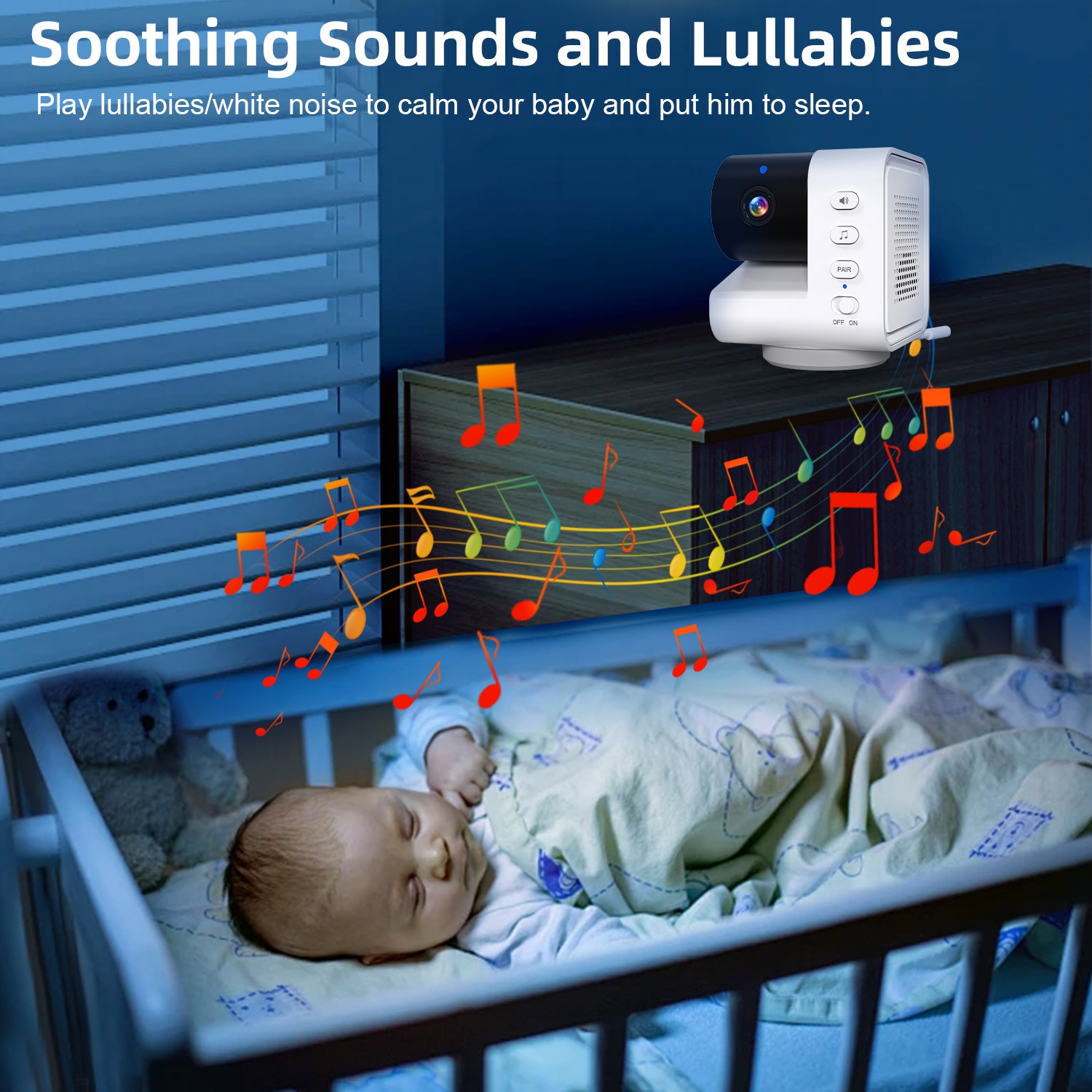 7'' Large Screen Baby Monitor with Pan/Tilt - 300M Range #19250003