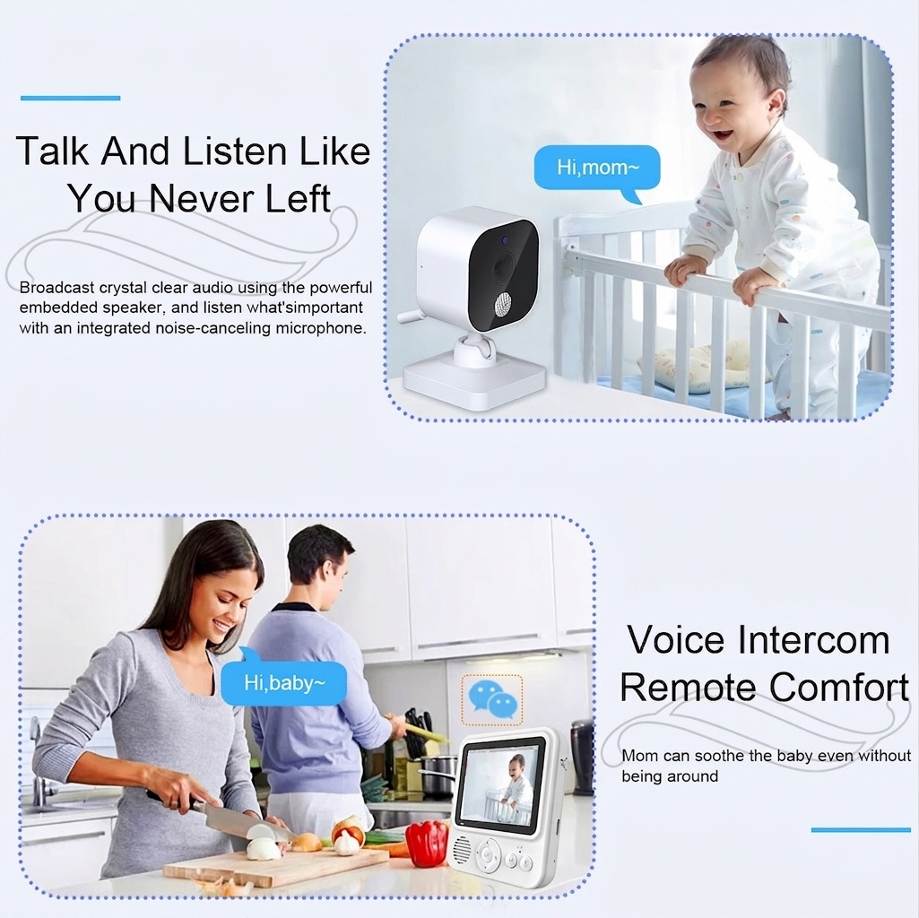 Portable 2.8'' Baby Monitor with 1500mAh Battery - Compact #19250006