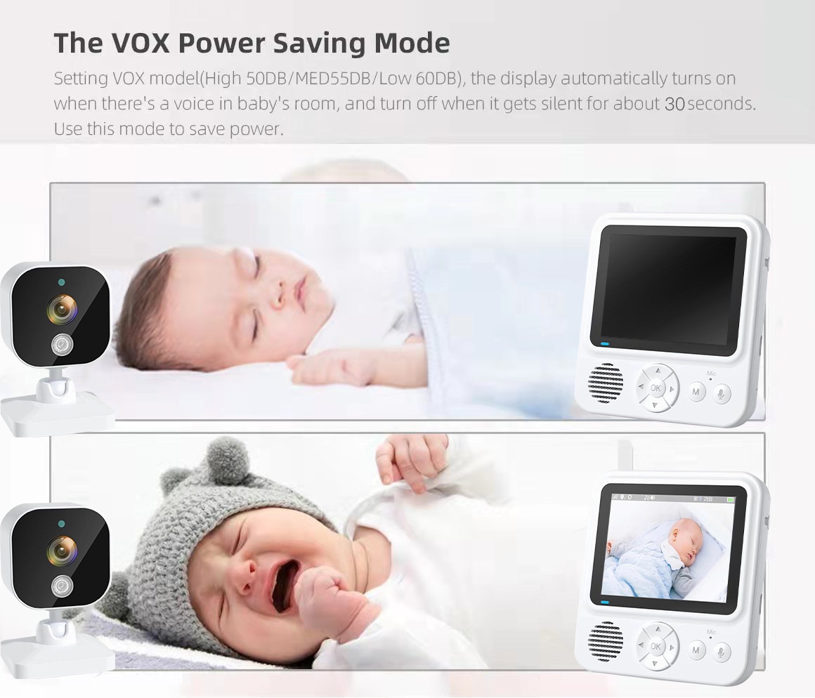 Portable 2.8'' Baby Monitor with 1500mAh Battery - Compact #19250006