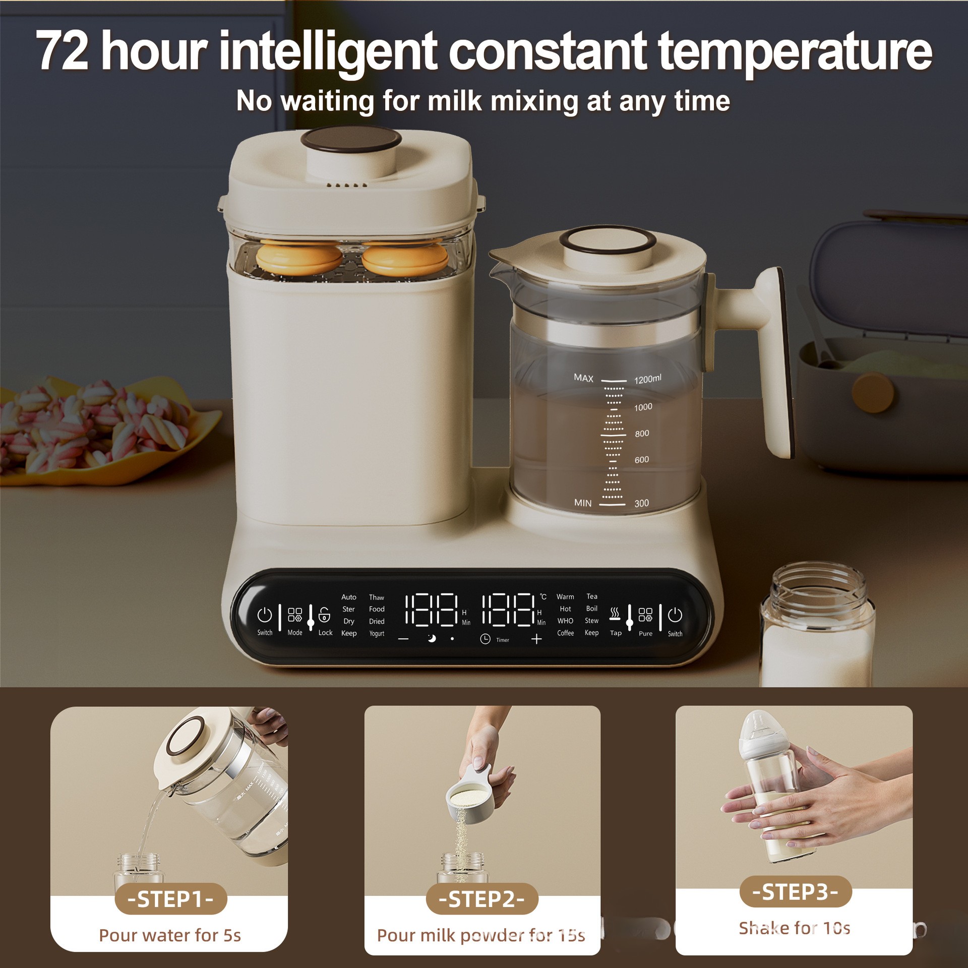 Multifunctional Baby Bottle Sterilizer & Milk Warmer