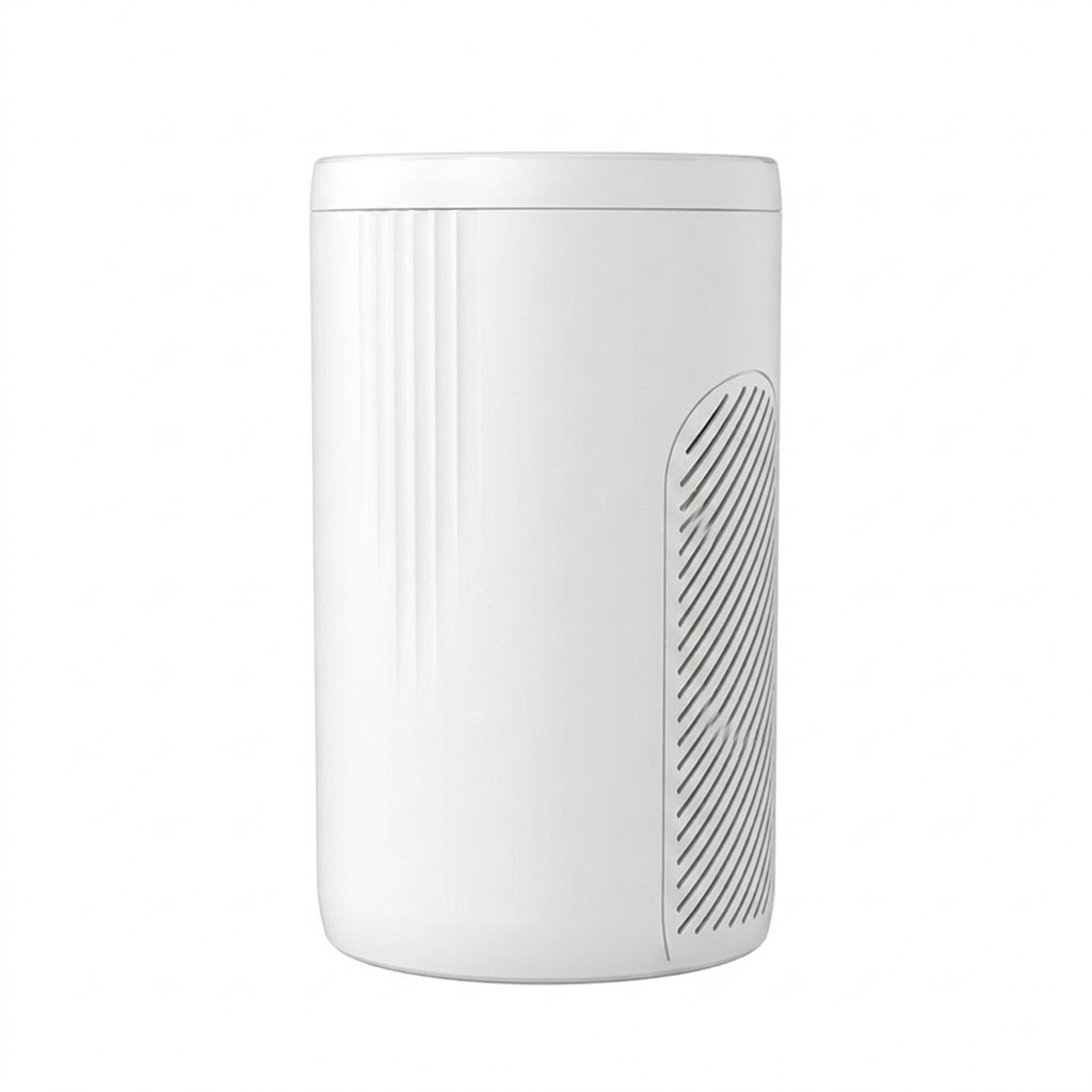 Compact Air Purifier with Micron-Level Filtration & Activated Carbon, 360° Air Supply, Blue Light Purification, Plug-and-Play Air Cleaner for Home & Office