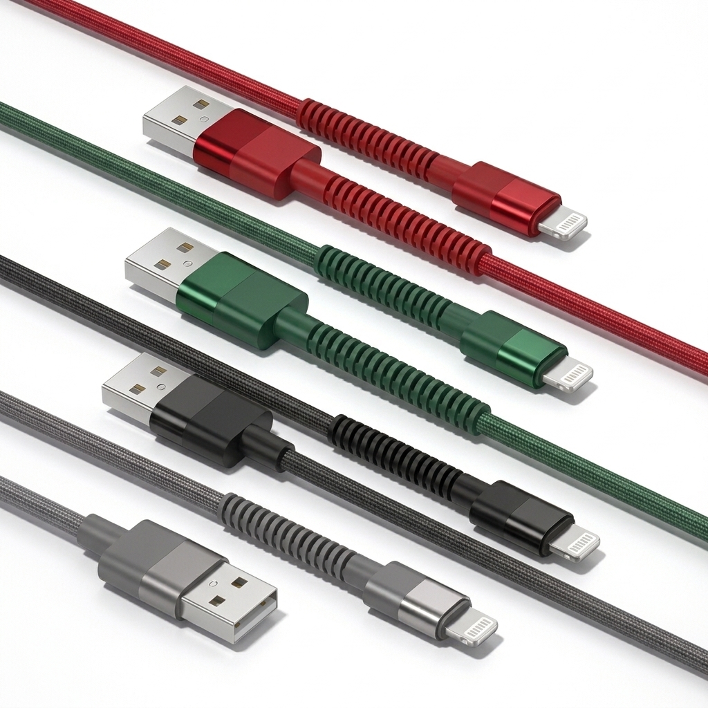 2.4A Durable Nylon Braided USB Data Cable, Fast Charging Sync Cord for Universal Devices