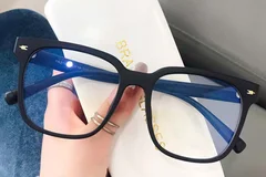 BS0406-0581_Black_Rectangular_TR90_Glasses_front