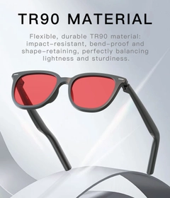 AG11 Red TR90 Electrochromic Smart AI Sunglasses #BS1223-0003