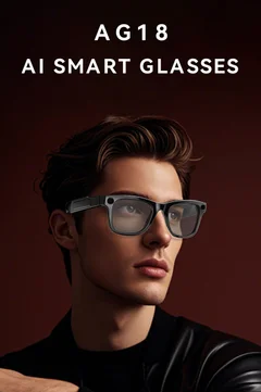 AG18 Black TR90 Smart AI Glasses #BS1223-0004