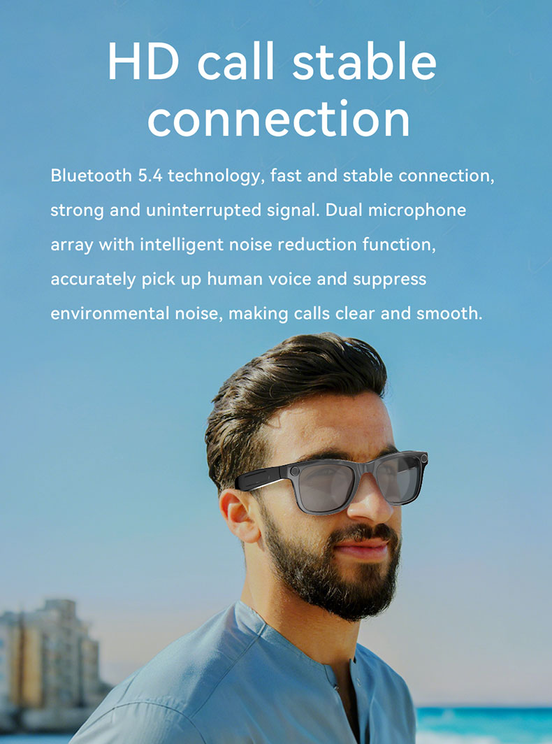 AG18 Black TR90 Smart AI Glasses #BS1223-0004