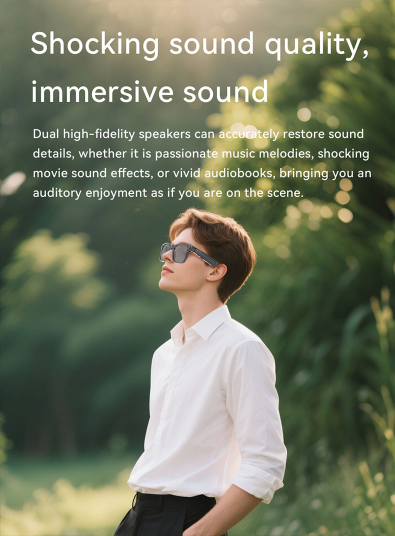 AG18 Black TR90 Smart AI Sunglasses #BS1223-0005