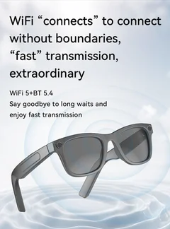 AG18 Schwarze TR90 Smart AI Sonnenbrille #BS1223-0005