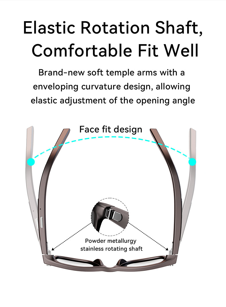 AG18 Black TR90 Smart AI Glasses #BS1223-0004