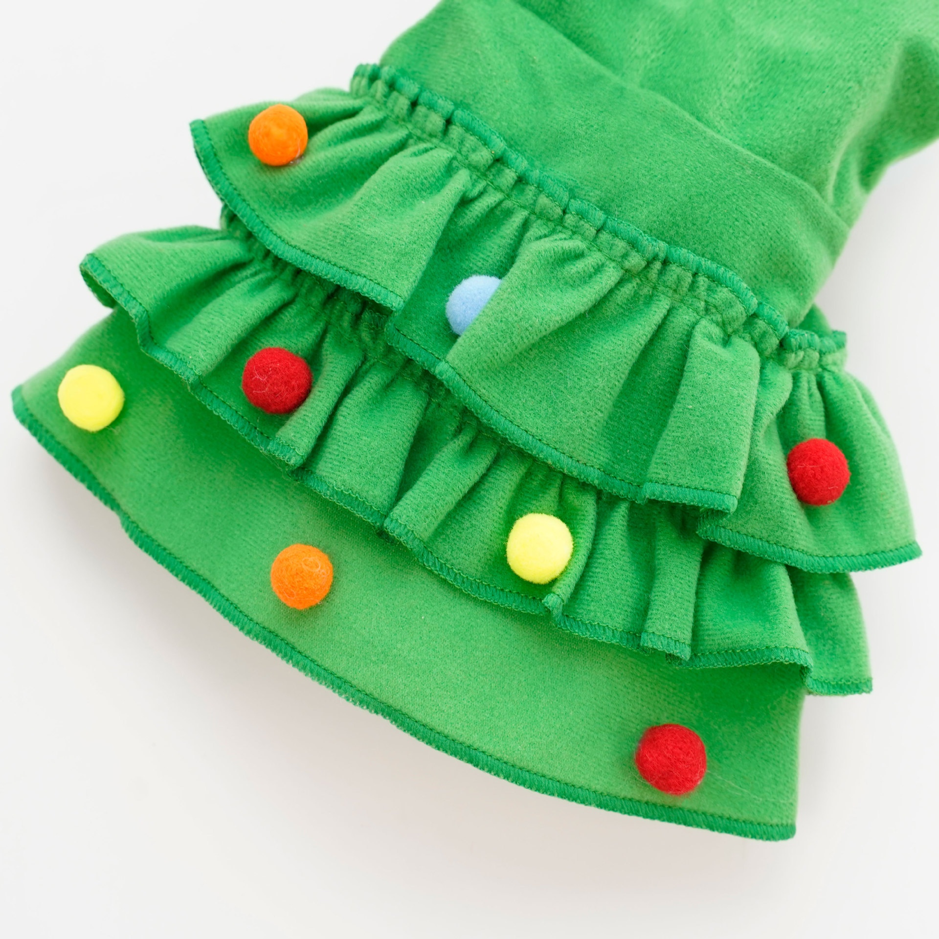 Christmas Tree Pet Cloak Costume with Hood