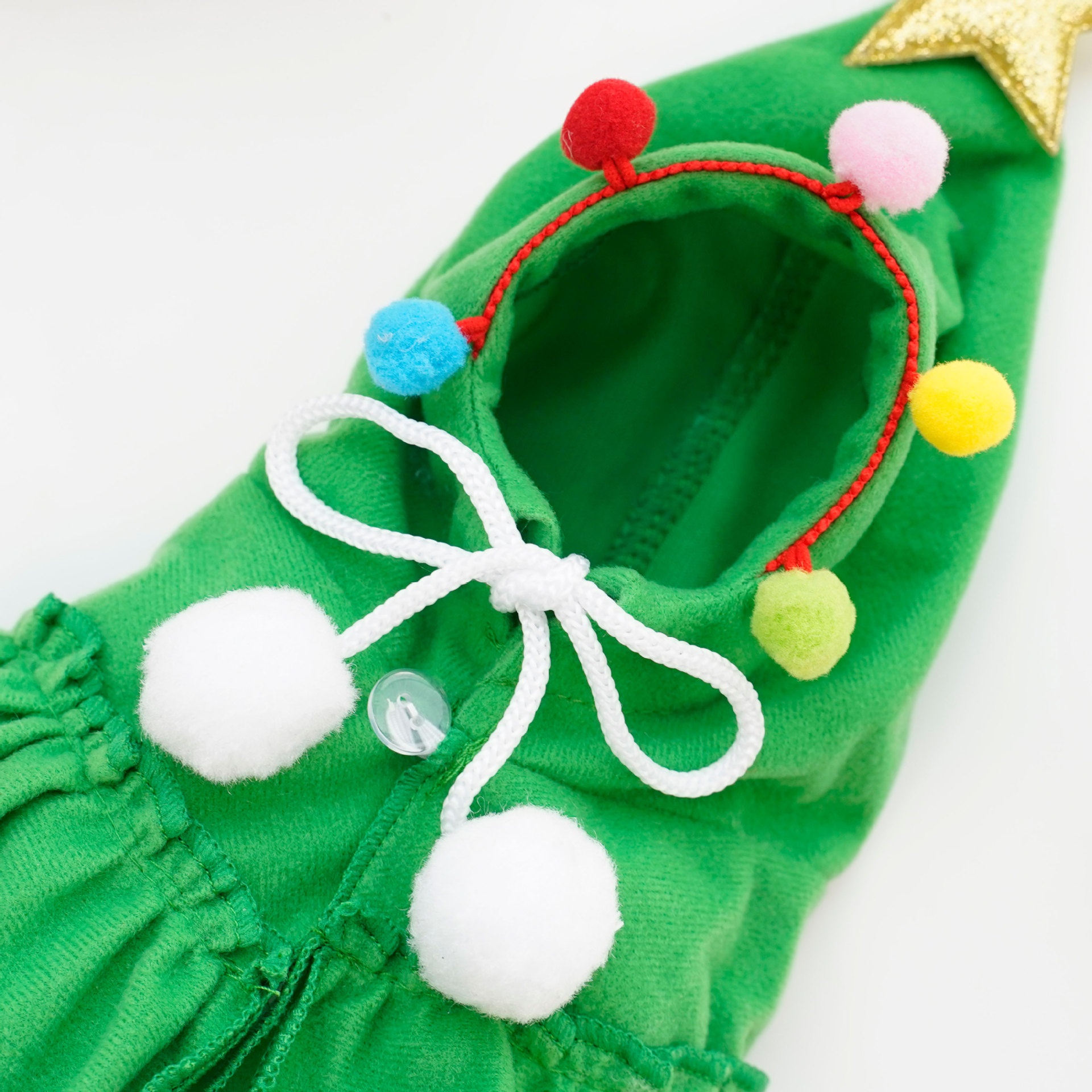 Christmas Tree Pet Cloak Costume with Hood