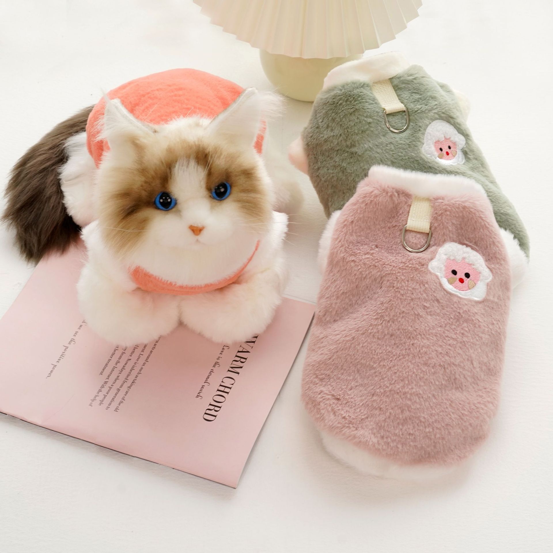 Plush Fleece Pet Harness Vest with D-Ring