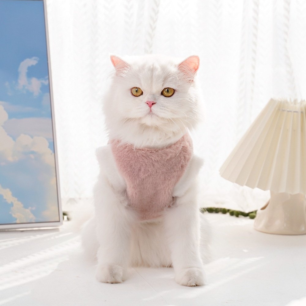 Plush Fleece Pet Harness Vest with D-Ring